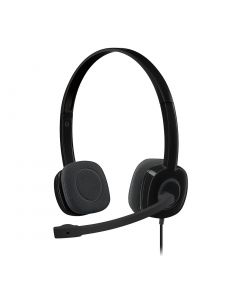 Headset Logitech H151 Preto estéreo analógico 981-000587