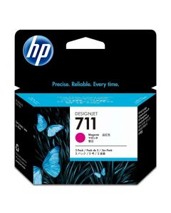 Cartucho de tinta HP 711 Magenta PLUK 29ml com 3 unidades - CZ135AB